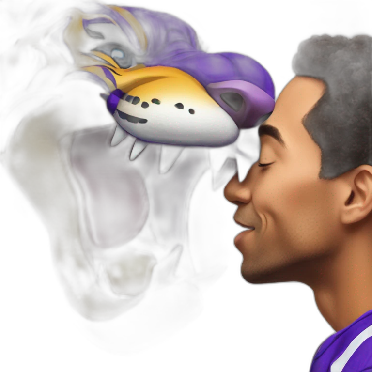 LSU Tiger Kissing Aligator emoji