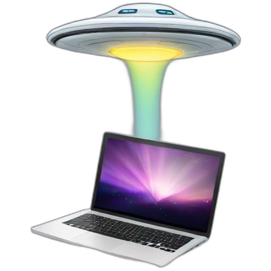 ufo with a laptop emoji