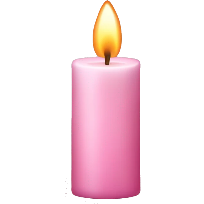 Light pink Christmas candle emoji