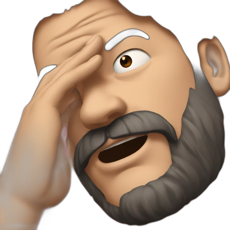 Facepalm barba moreno emoji