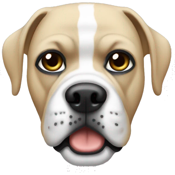 White boxer, bald, blonde beard emoji