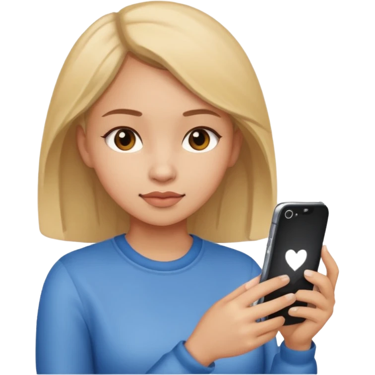 girl look at phone emoji