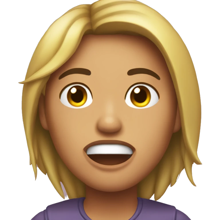 Chica mordiendo su dedo emoji
