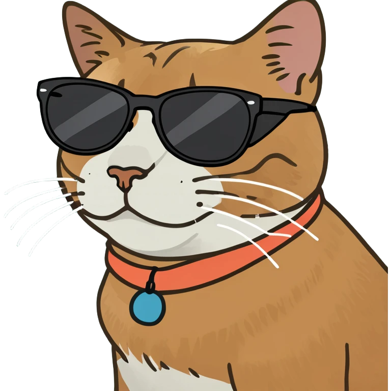 Cat with sunglasses emoji