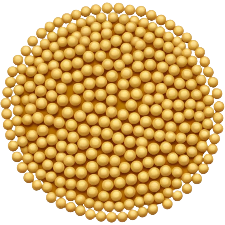 a simple pile of light-yellow, beige-tinted mustard seeds, round and small emoji