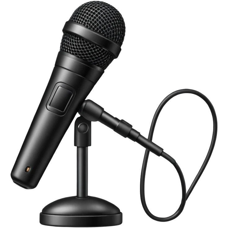 microfono da interivistatore emoji