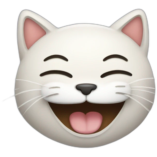 Laughing cat with tears  emoji