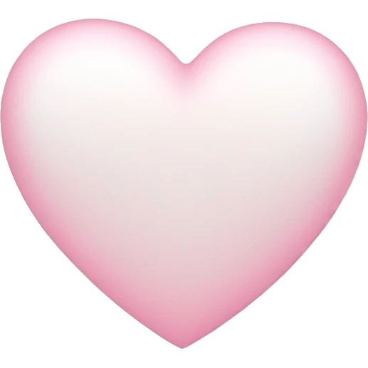 white heart with light pink emoji