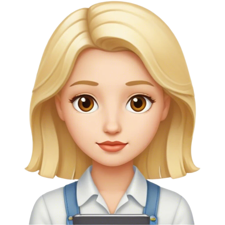 beautiful blonde artist genius emoji