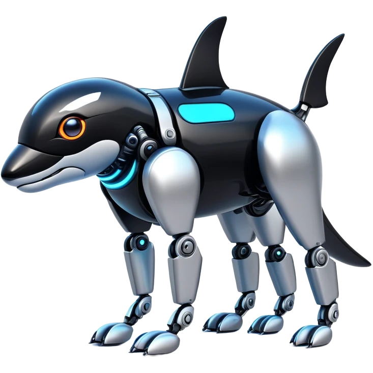 cyberpunk orca robot dog emoji
