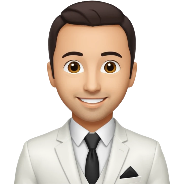 Howie Dorough with white suit, dark brown hair emoji