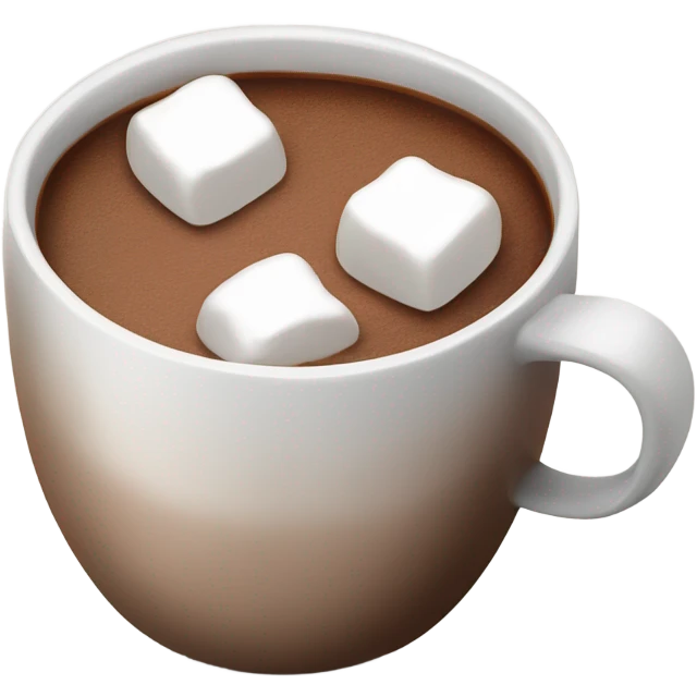 hot chocolate mug with marshmallows  emoji