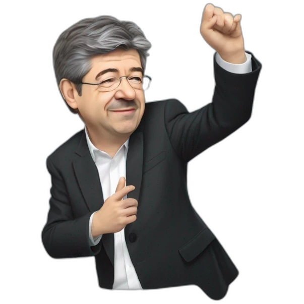 Jean Luc Mélenchon qui fait un dab emoji