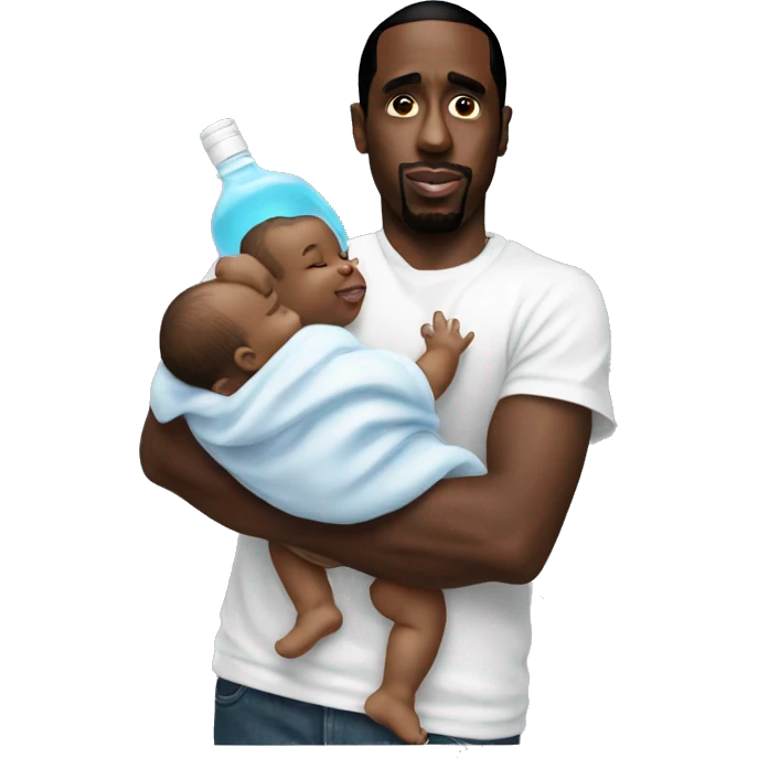 p diddy holding baby oil emoji