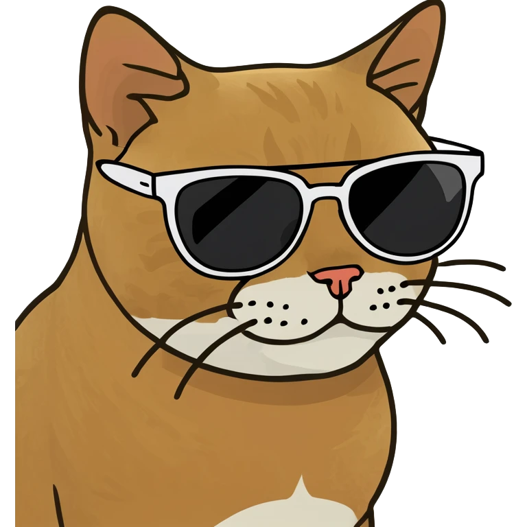Cat with sunglasses emoji