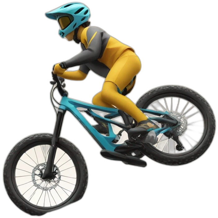 downhill mountain biking emoji