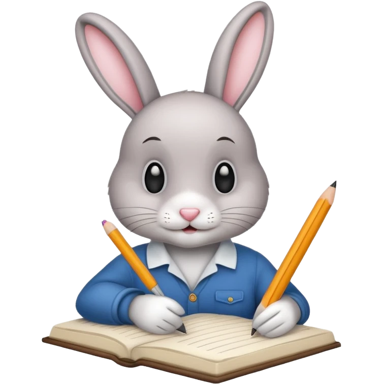 writer bunny emoji