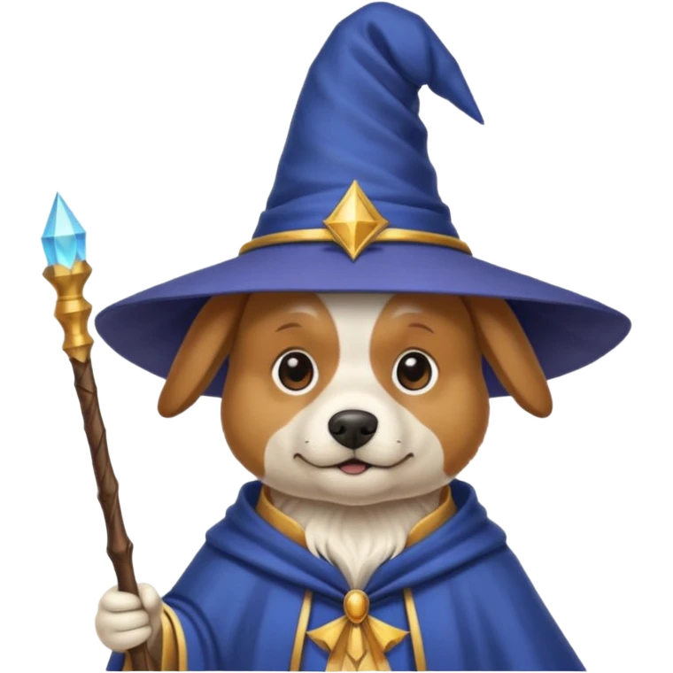 Dog wizard emoji