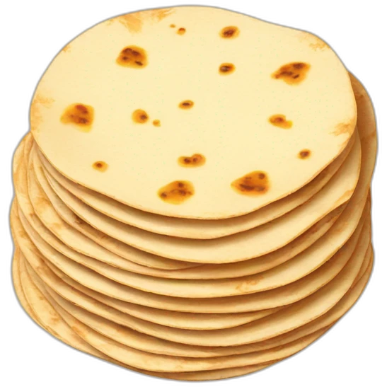 Small Stack of tortillas with some grill marks emoji