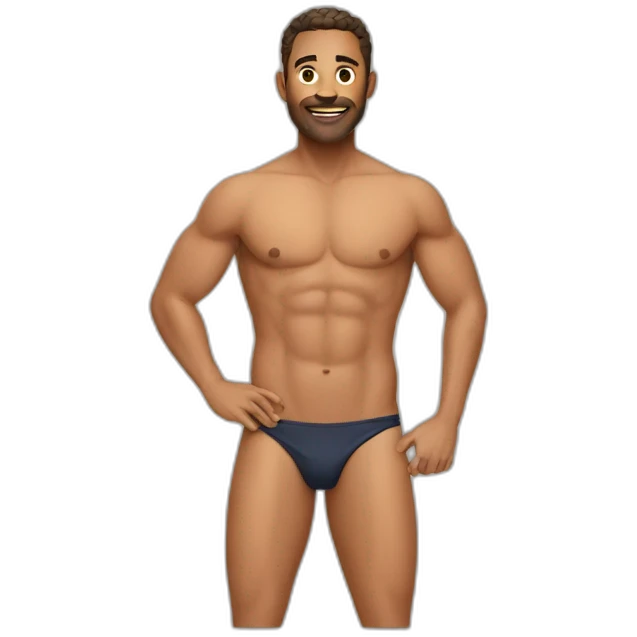 Men in bikini emoji
