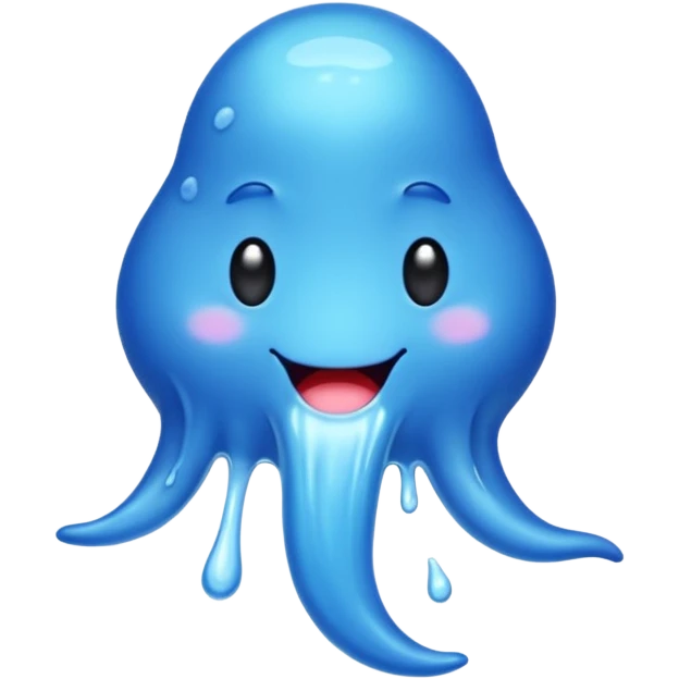 blue slimy goop emoji