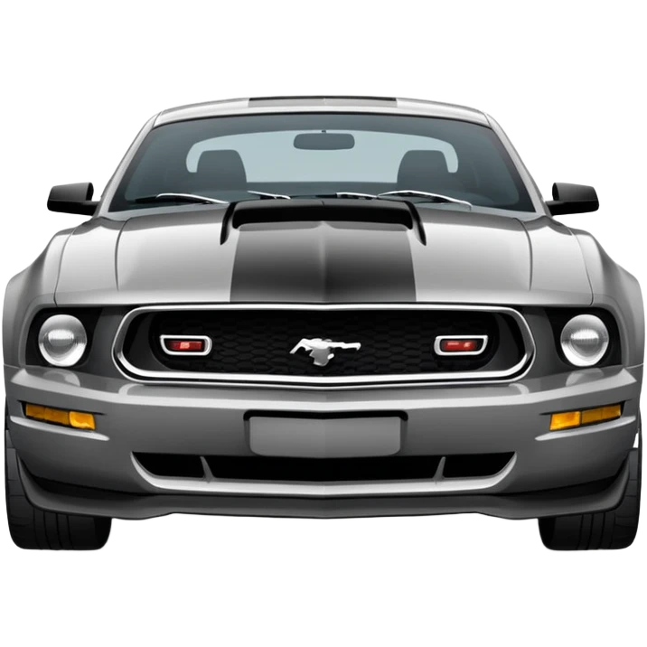 Ford mustang mach 1 grijs met zwarte strepen  emoji