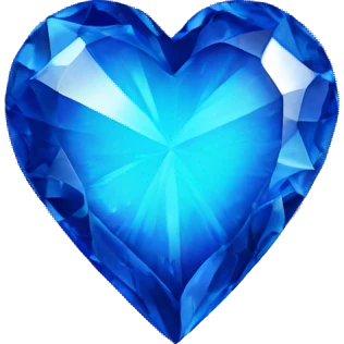deep-blue crystal heart emoji
