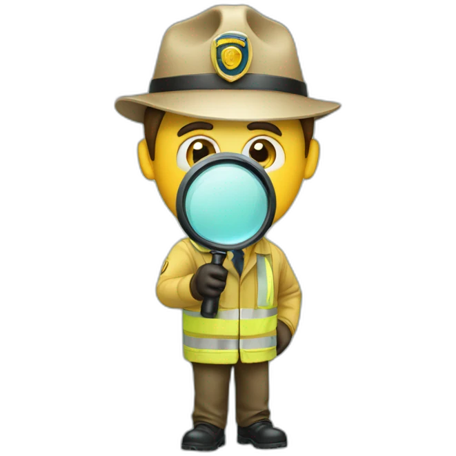 leo inspector with magnifying glass emoji
