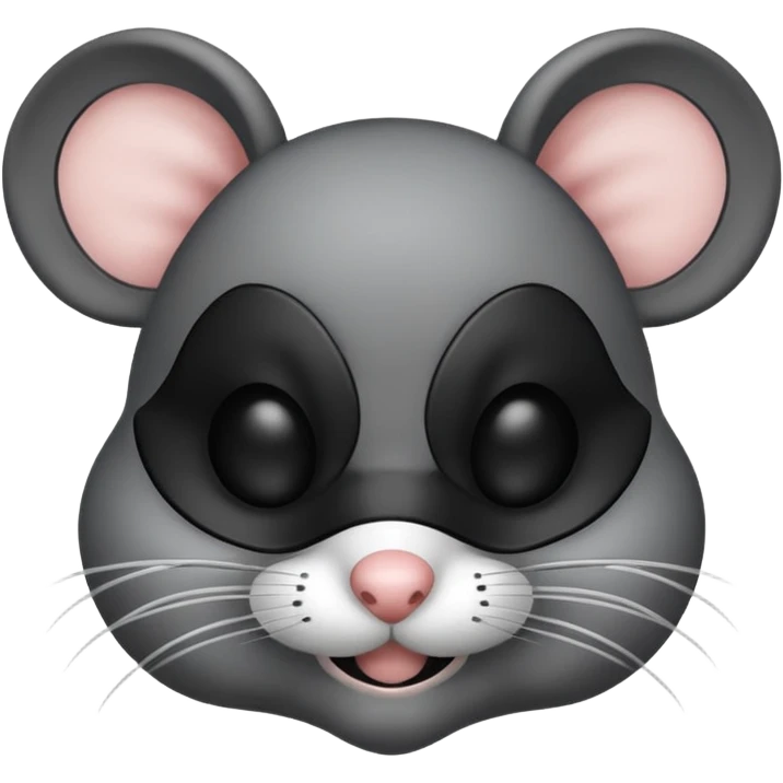 mouse with black mask  emoji