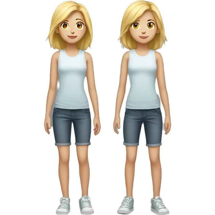 Full length white teenager emoji