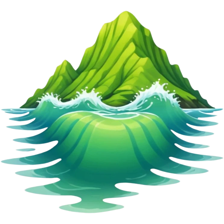 Chartreuse ocean emoji