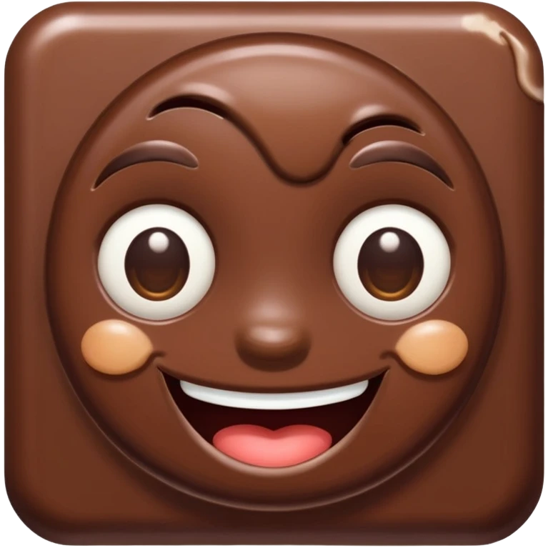 single charactarized personified chocolate sweet treat  emoji