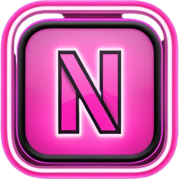 Netflix aesthetic N in pink emoji