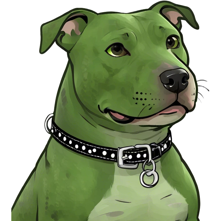 White Chonky Pitbull with black war’s and black freckles on body emoji
