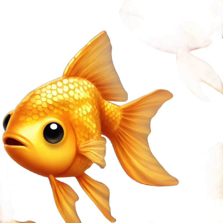 Sparkling gold goldfish emoji