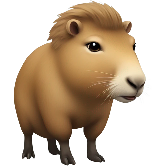 Capybara riding a goat emoji