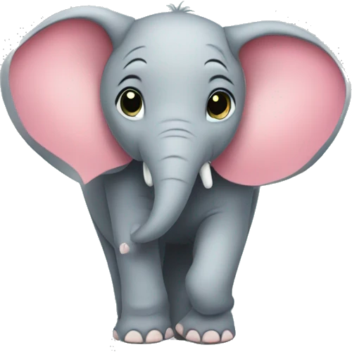 Elephant with hearts emoji