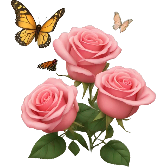 Roses with Butterfly emoji