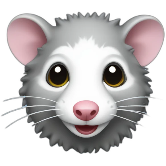 floating business opossum emoji