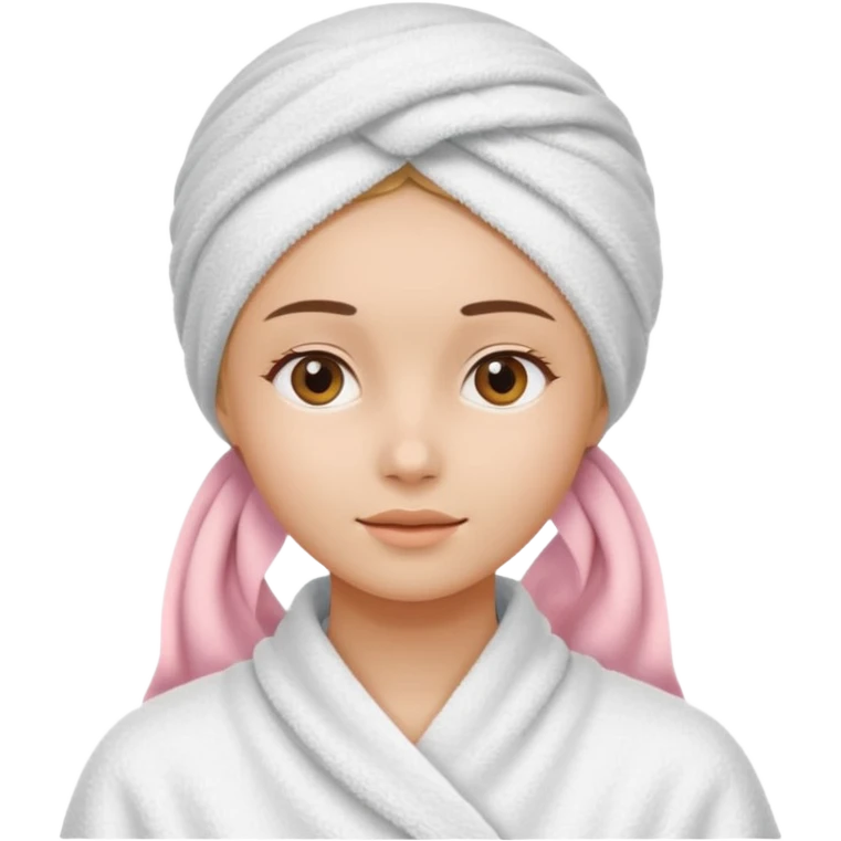 Face care girl and head covered with towel emoji