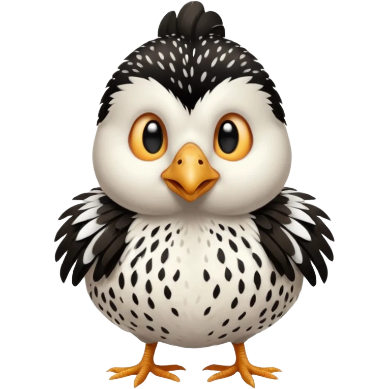 chicken with black and white bar feathers  emoji