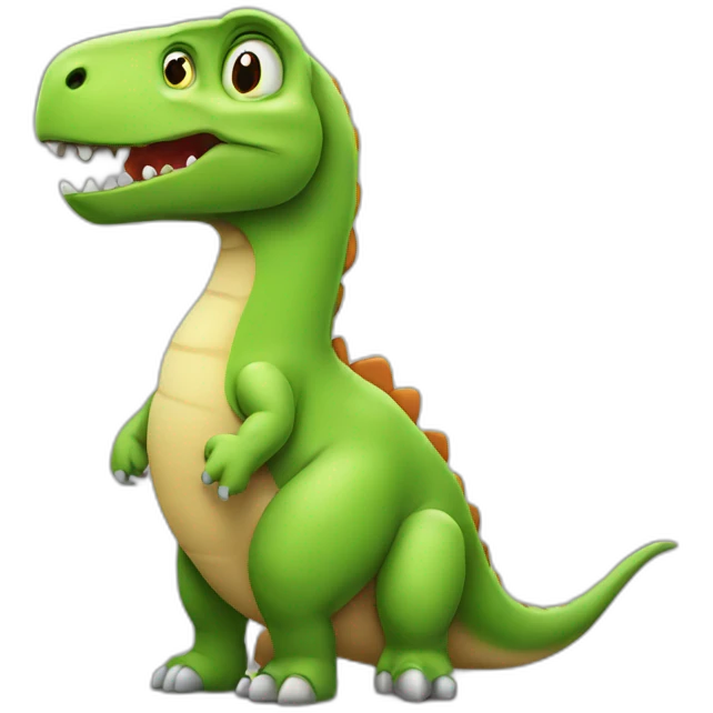 Dinosaur thinking emoji