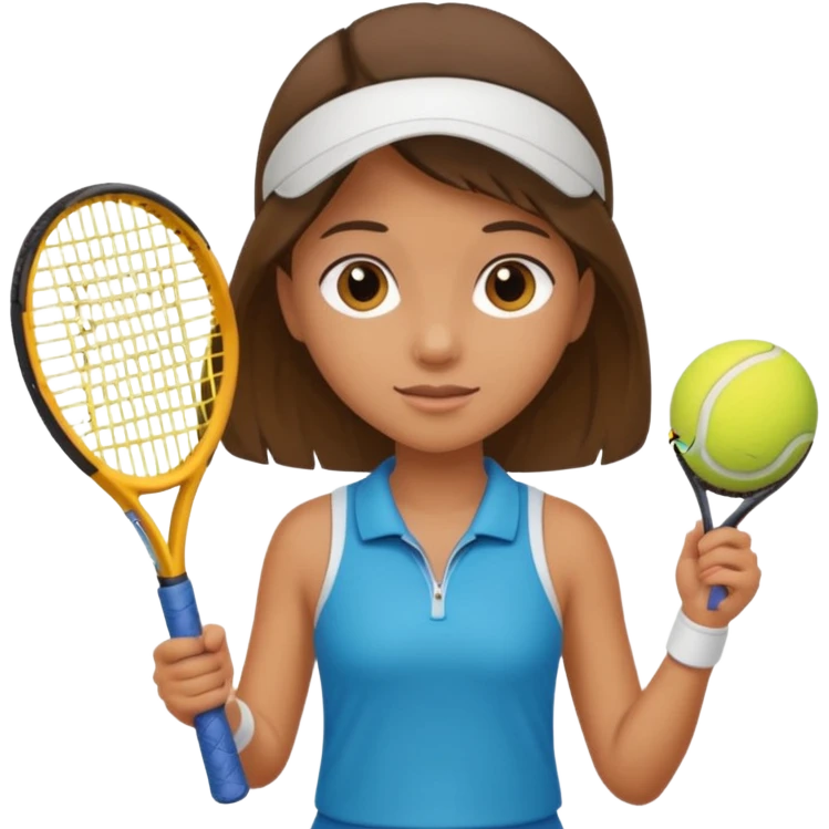 young girl playing tennis emoji