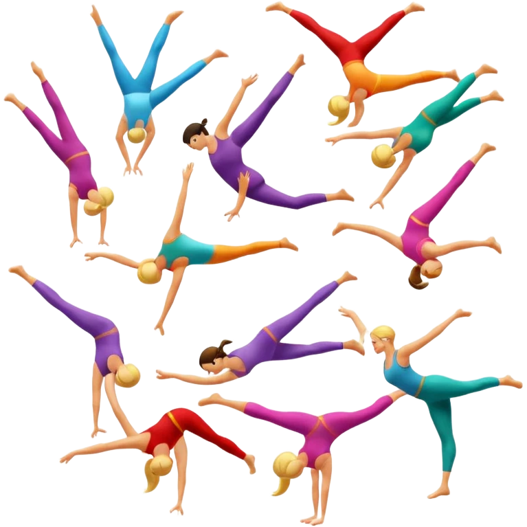 Acrobacias aereas en tela  emoji