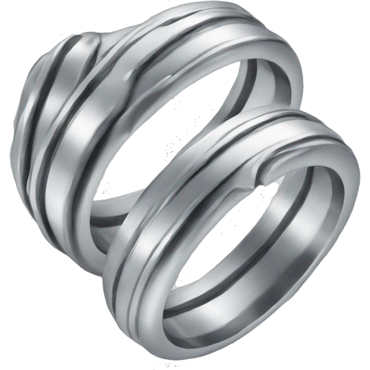 Two platinum rings together emoji emoji