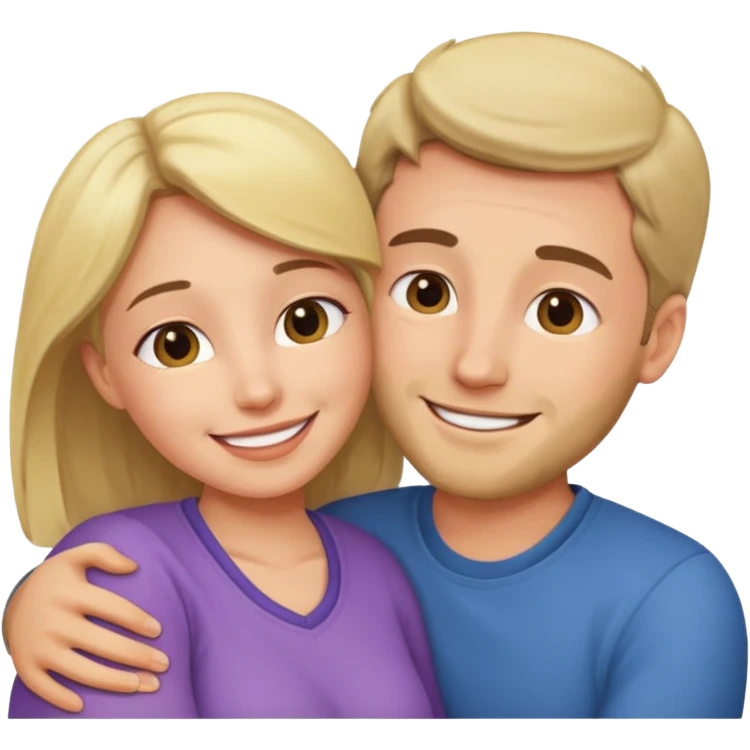 Couple cuddling emoji