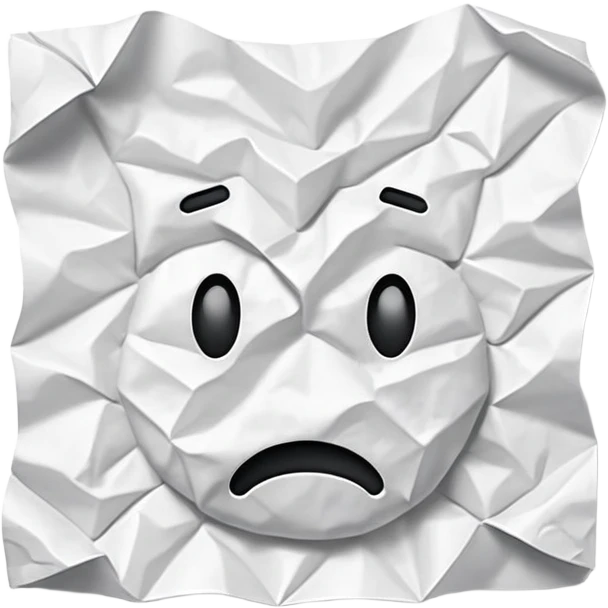Crampled paper being squeezed emoji
