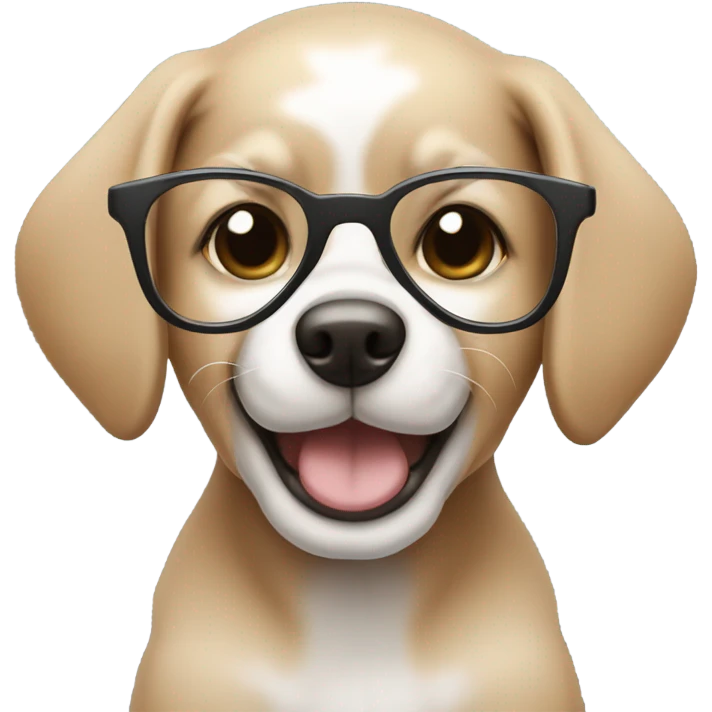puppie with glasses emoji