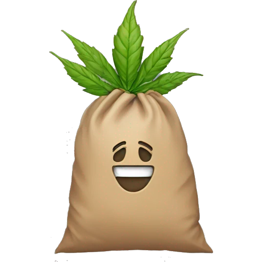 Weed in a bag emoji