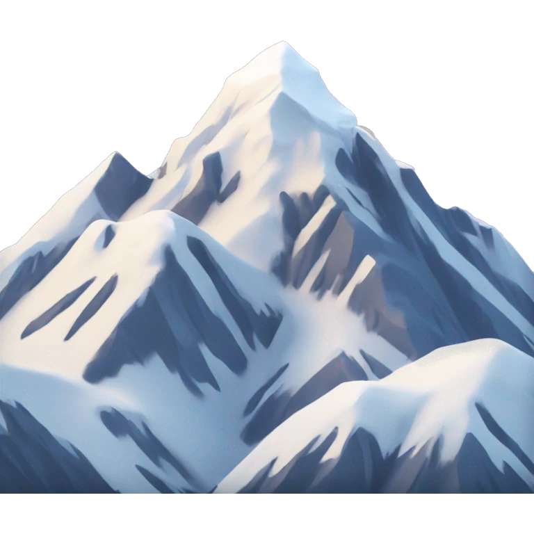 Snowcapped Mountain with three big silver stars above it emoji